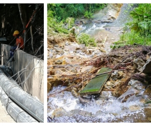 El arreglo se debe a una reparación del canal de río Piedras que llega a la PTAP Mamatoco.