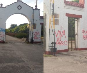 Así quedó la entrada de la 'Quinta'.