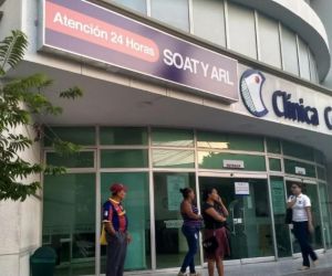 La mujer fue llevada a la Clínica Centro.