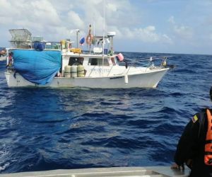 Rescate de los pescadores en el Archipiélago.