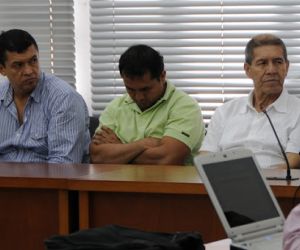 Los hermanos Rojas Mendoza, durante una audiencia de Justicia y Paz.