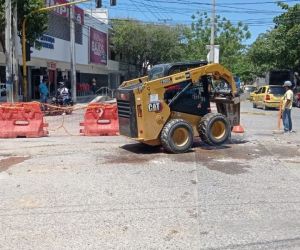 Obras en la calle 30 en Santa Marta