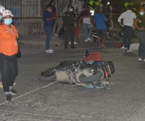 Esta fue una de las motocicletas involucradas en el accidente.