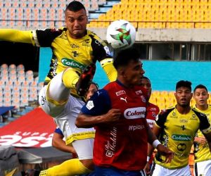 Acción del partido de Alianza Petrolera ante Medellín.