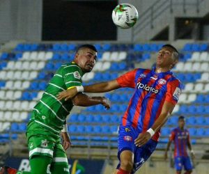 Acciones del partido entre el Unión y el Quindío.