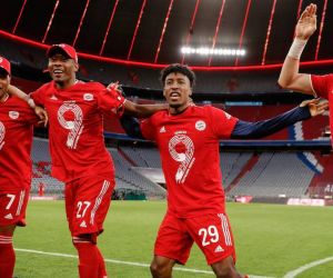 Celebración de los jugadores del Bayern.