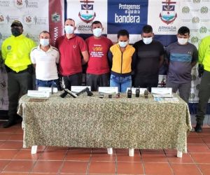 Los seis capturados que pertenecerían al 'Clan del Golfo'.