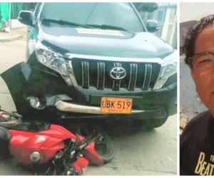 Alejandro Arias (derecha), involucrado en accidente de tránsito.