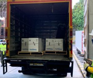 Llegada de las dosis de Pfizer al país.