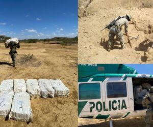Droga hallada en La Guajira.