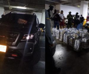 Droga incautada en Puerto Colombia.