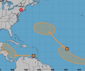 Trayectoria de la onda tropical.