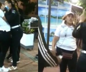 Pelea de mujeres en el Parque de Los Novios.