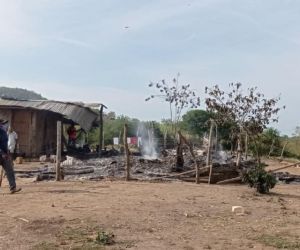 Vivienda incendiada.