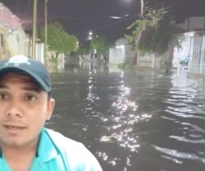 14 barrios afectados por el desbordamiento del caño. 