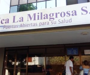 La niña fue llevada hasta la Clínica La Milagrosa.