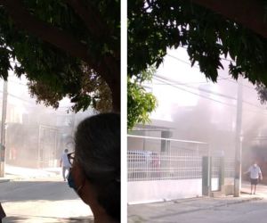 Incendio en casa del barrio Jardín en Santa Marta.