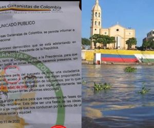 El panfleto comenzó a circular en la noche del jueves. 