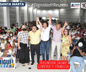 Miguel Pinedo durante la reunión convocada por la familia Linero.