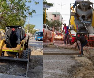 Pavimentación de vías en Santa Marta.