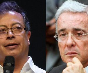 Gustavo Petro y Álvaro Uribe.