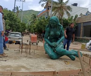 Escultura ubicada en Taganga.