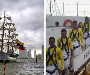 Buque Gloria en la Base Naval Logística No.1 ARC “Bolívar”