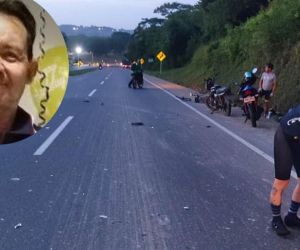 Orlando Olivos Niño, el ciclista fallecido y el lugar de los hechos