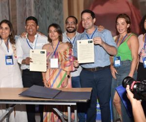 Firma de convenio entre DPS, Pro Santa Marta y Unimagdalena.