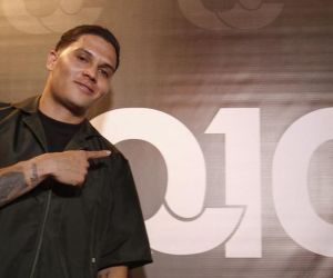 Juan Fernando Quintero durante la presentación de la nueva colección de Q10, su marca de ropa.