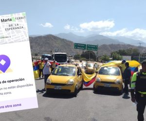 Paro de taxis en Santa Marta