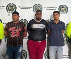 Los tres presuntos asesinos del joven.