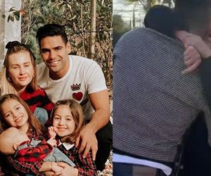 Falcao y su esposa