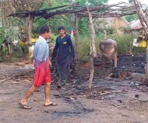 ¡Lamentable! Familia perdió su vivienda en un incendio en San Sebastián, Magdalena