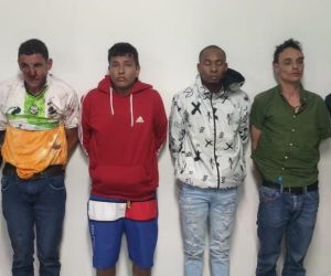 Colombianos capturados en Ecuador.