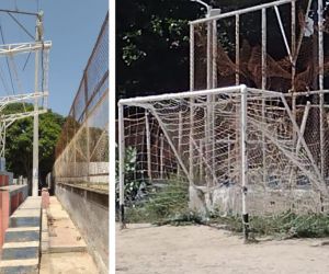 Estado de la cancha Los Almendros y Galicia