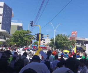 En Santa Marta las movilizaciones se llevaron a cabo de manera pacífica. 