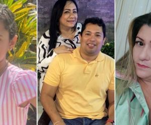 Claudia Helena Aarón Cuza,  Luis Alberto Aarón Viloria y la su hermana la diputada Claudia Aaron y Piedad Peñaranda