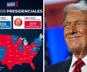 Mapa electoral EEUU que muestra a Trump como ganador.