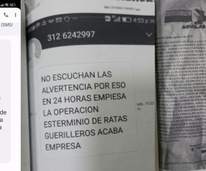 Amenazas sistemáticas contra miembros del sindicato de la empresa Drummond. 