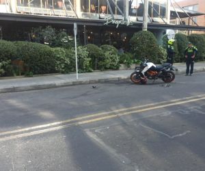 Esta fue una de las motos usadas en el atentado criminal.