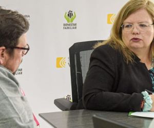 La directora del ICBF, Astrid Cáceres, y el viceministro del Interior, Diego Cancino, se reunieron para analizar la situación de casos de violencia sexual menores de edad.