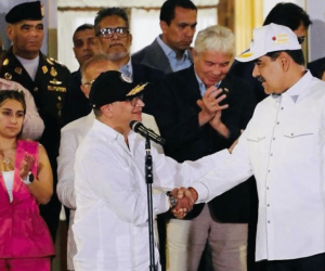 Gustavo Petro y Nicolás Maduro.