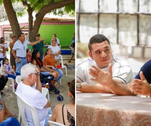 Alcalde Carlos Pinedo Cuello en el barrio Portal de las Avenidas.