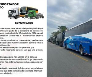 Comunicado del gremio de transportes del Magdalena.