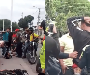 Motociclistas agarraron a ladrón en el Boulevard de la 19