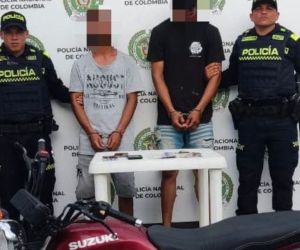 Hombres capturados tras atraco frustrado.