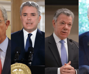 Uribe, Duque, Santos y Pastrana