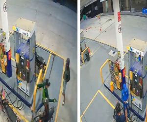 Atraco en la bomba de gasolina.