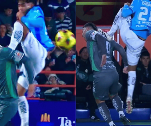 Brutal patada de Montiel a James Rodríguez que acabó en expulsión